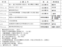 银河国际第十九周工作安排